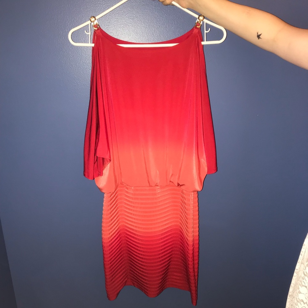 Red-Peach Formal Dress